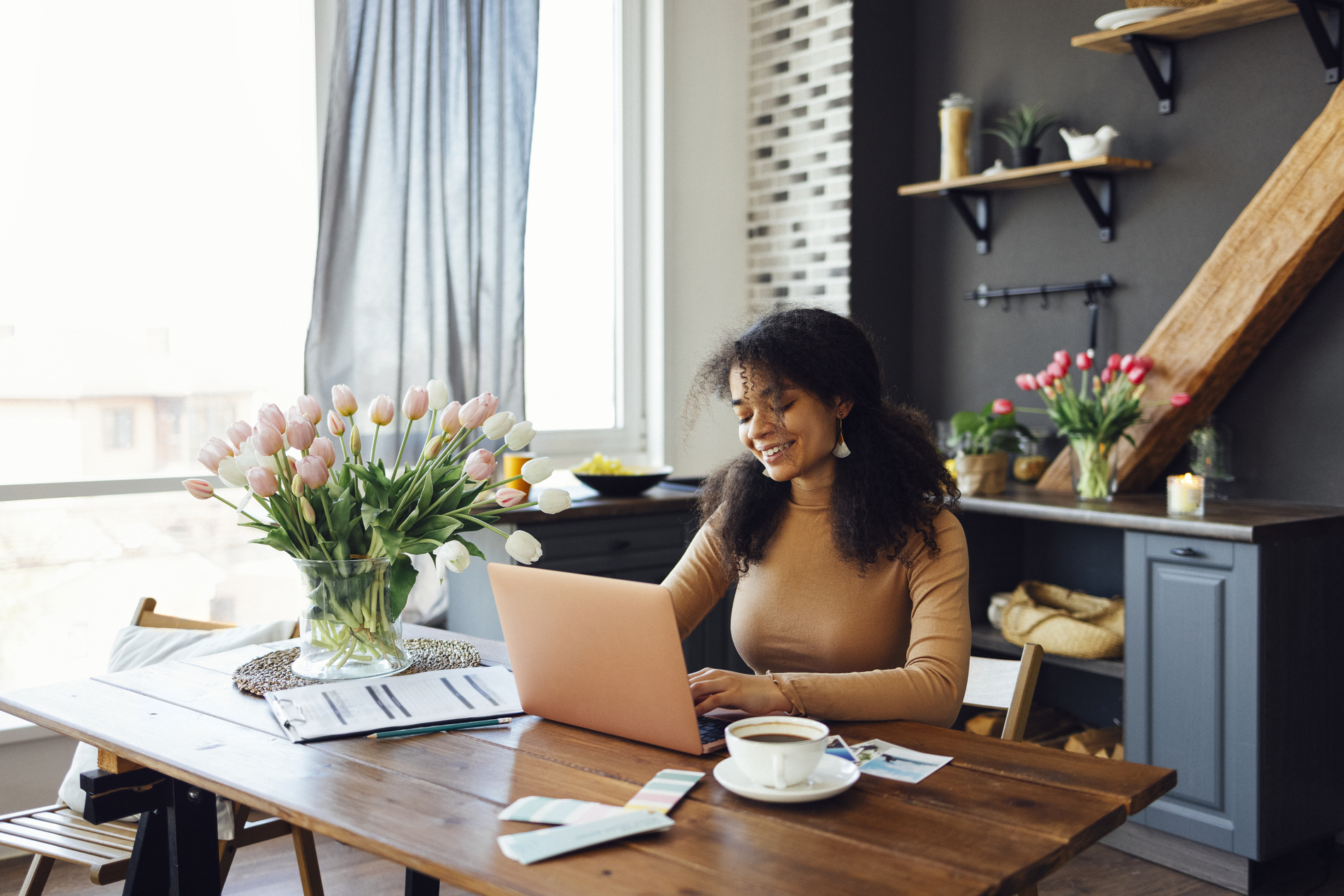 woman working