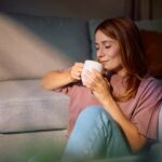 Woman drinking tea