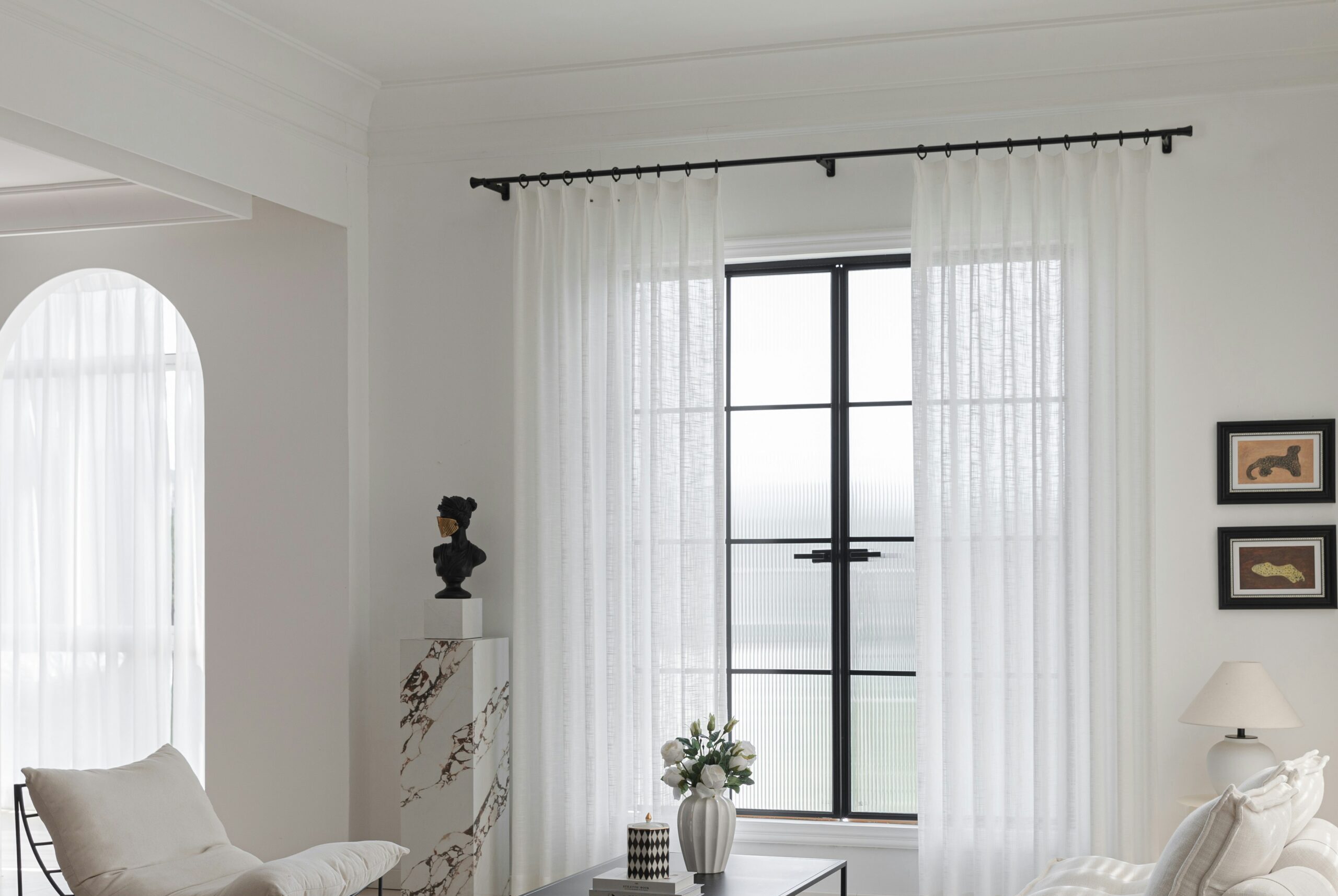 Where to hang a curtain rod and how long curtains should be